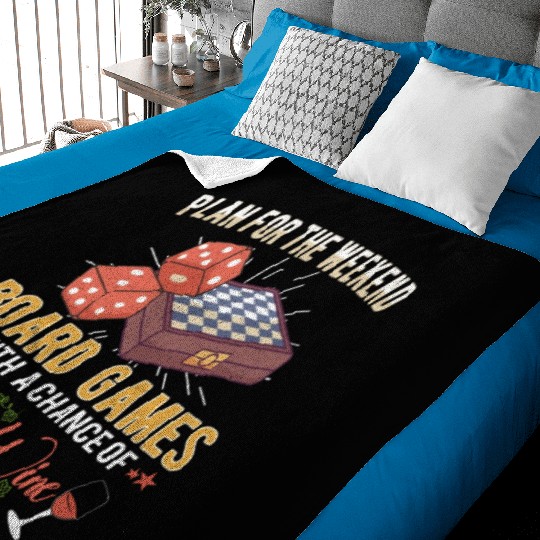 Wine Board Games Chess Board Game Player Gambling Baby Blankets