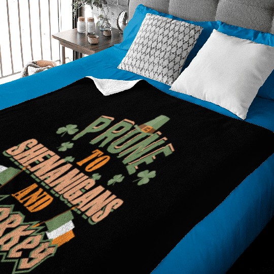 St Patrick's Day Prone To Shenanigans and Malarkey Baby Blankets