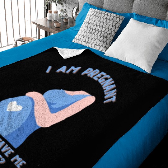 i am pregnant can you let me your place women only Baby Blankets