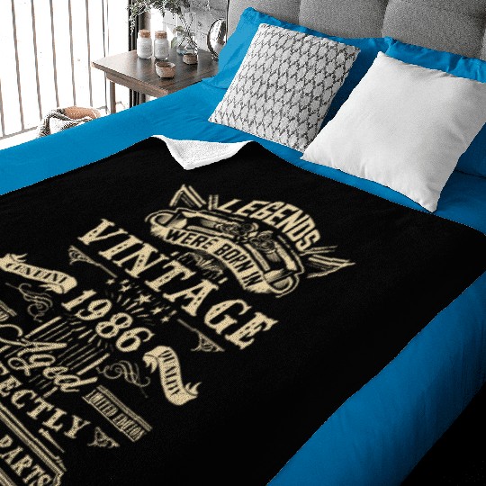 36th Birthday Gift For Legends Born 1986 36 Yrs Ol Baby Blankets
