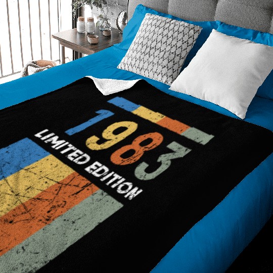 40 Years Vintage 1983 Retro 40th Birthday Baby Blankets