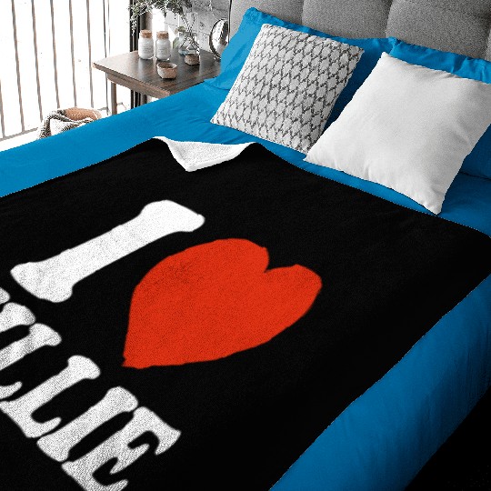 I Love Millie, I Heart Millie, Red Heart Valentine Baby Blankets