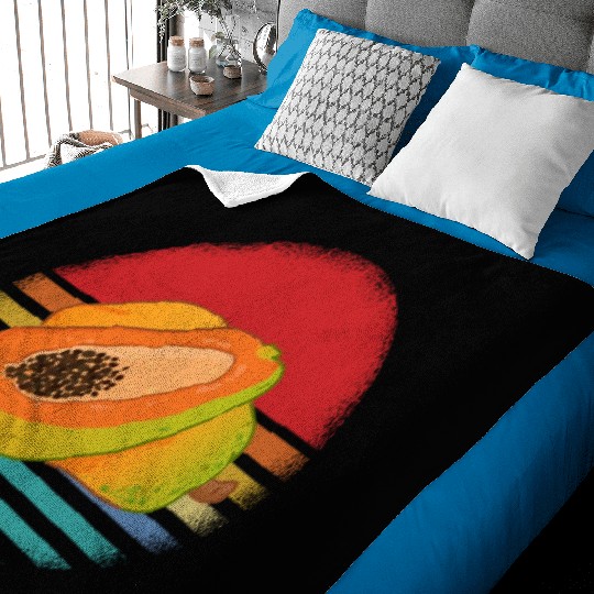 Retro Papaya Baby Blankets