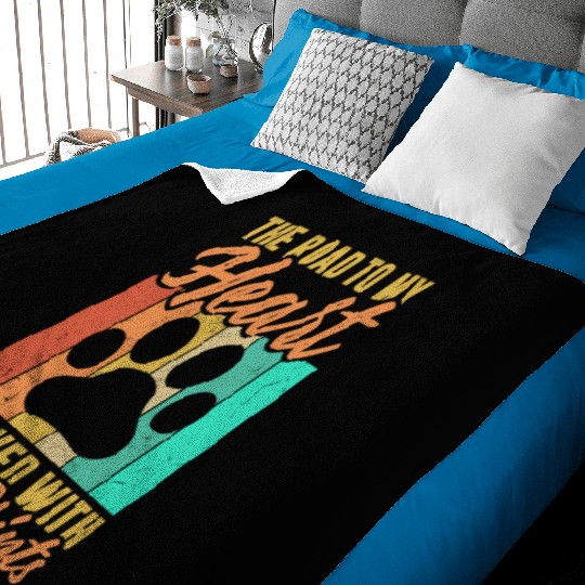 The road to my heart is paved with paw prints Baby Blankets