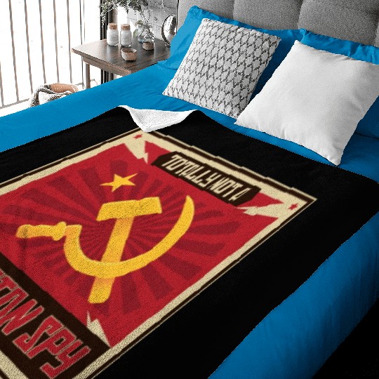 Funny Russian Spy USSR Soviet Union Russia Hammer Baby Blankets