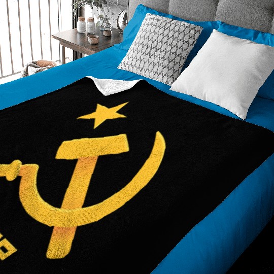 USSR Soviet Union Russia Hammer Sickel USSR Flag C Baby Blankets