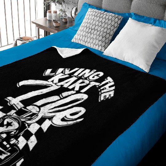 Go Kart Racer Pit Crew Car Racing Karting Baby Blankets