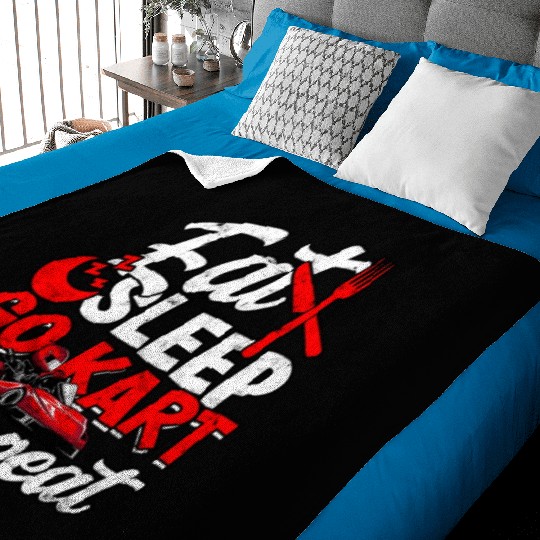 Go Kart Racer Pit Crew Car Racing Karting Baby Blankets