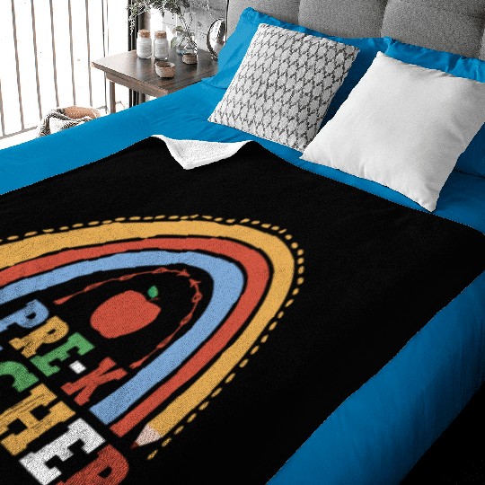 Pre-K Teacher 100th Day Of School Education Baby Blankets