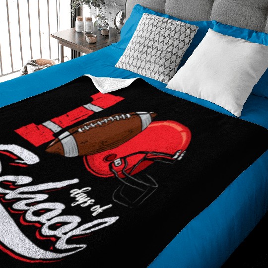 100 Days Of School Rugby Football Sports Athletic Baby Blankets