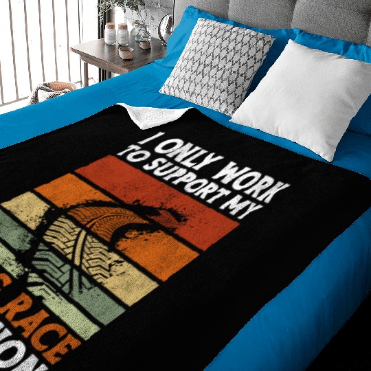 Drag Racing Race Car Retro Vintage Baby Blankets