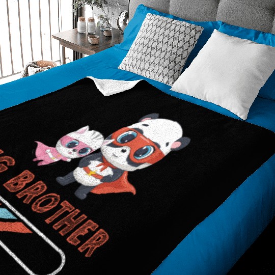 Big brother super hero panda cat Baby Blankets