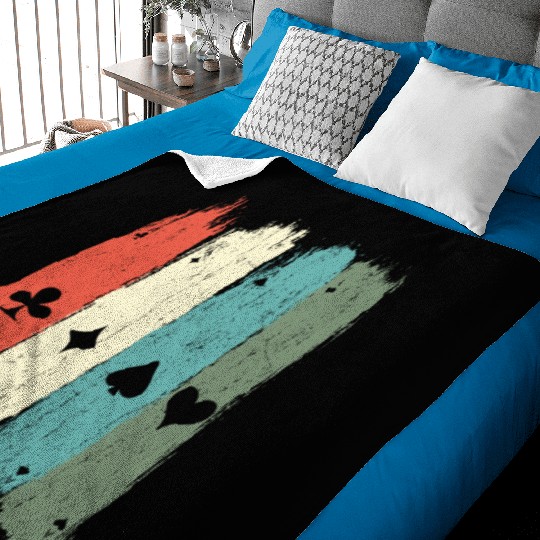 Vintage Ace Pips Casino Blackjack Gambling Poker C Baby Blankets