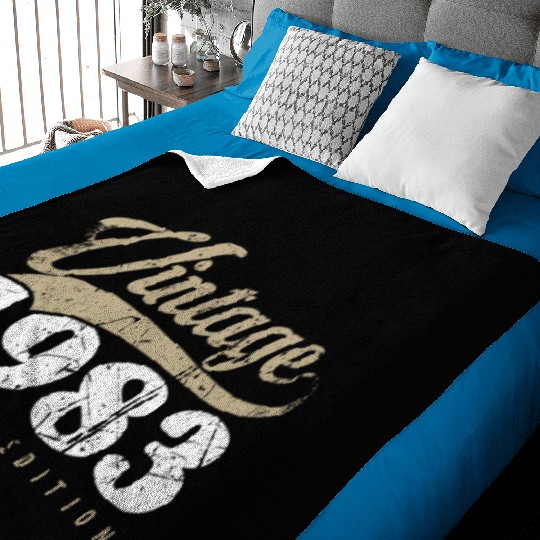 40 Years Vintage 1983 Retro 40th Birthday Baby Blankets