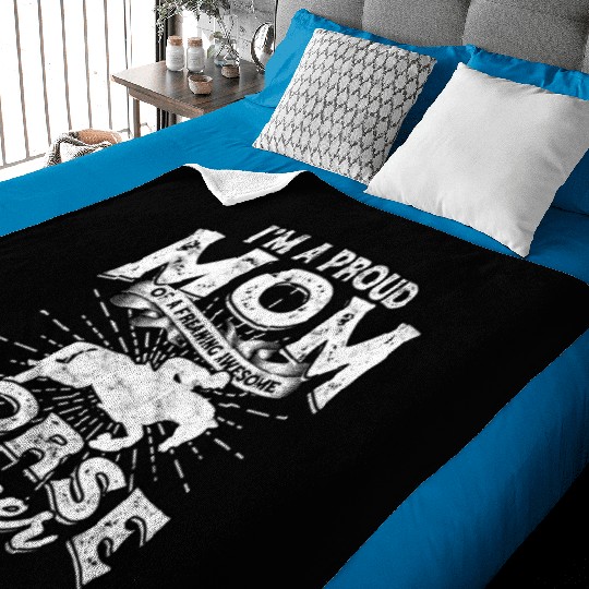 Horse Racing Mom Equestrian Horseback Horse Racer Baby Blankets