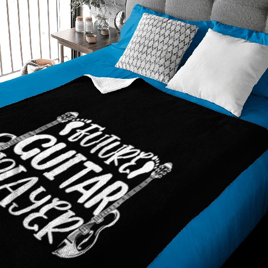 Baby Guitarist Future Guitar Player Newborn Guitar Baby Blankets