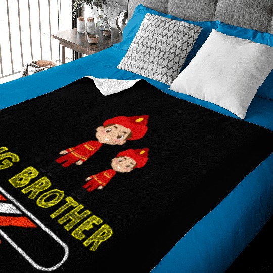 Big brother fire truck fireman 2023 Baby Blankets