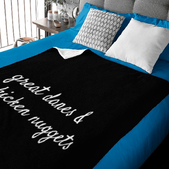 Great Danes And Chicken Nuggets Baby Blankets