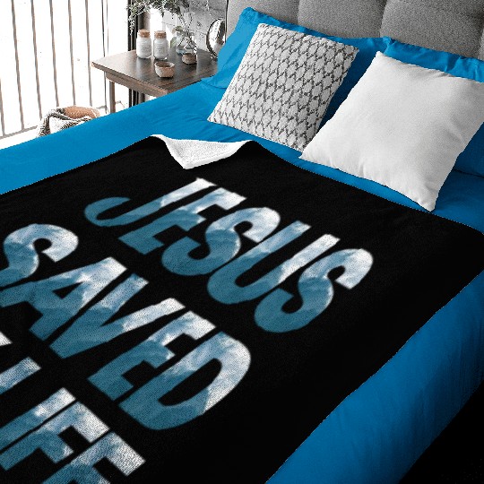 Jesus Saved My Life Baby Blankets
