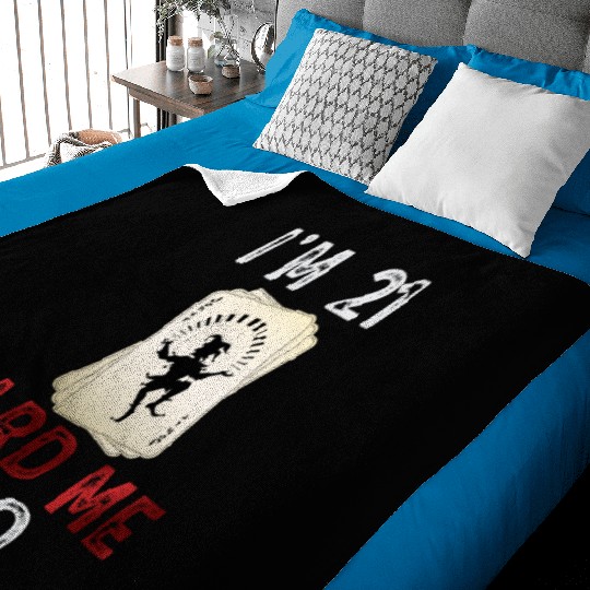 I'm 21 Card Me Bro 21 Years Old 21st Birthday Baby Blankets