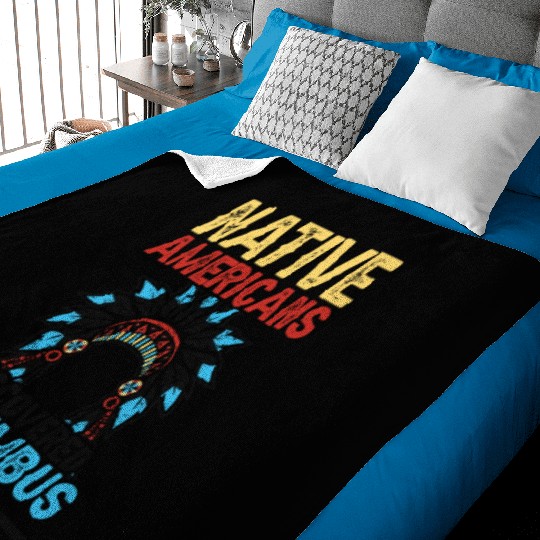 Native American Discovered Columbus 1492 Anti Baby Blankets