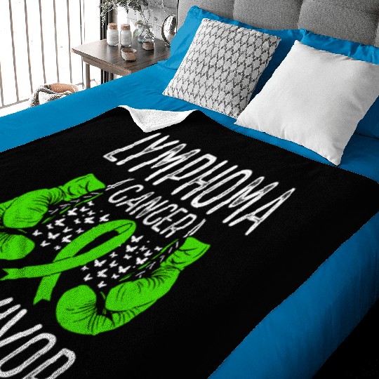 Lymphoma Cancer Survivor Awareness Ribbon Gloves Baby Blankets