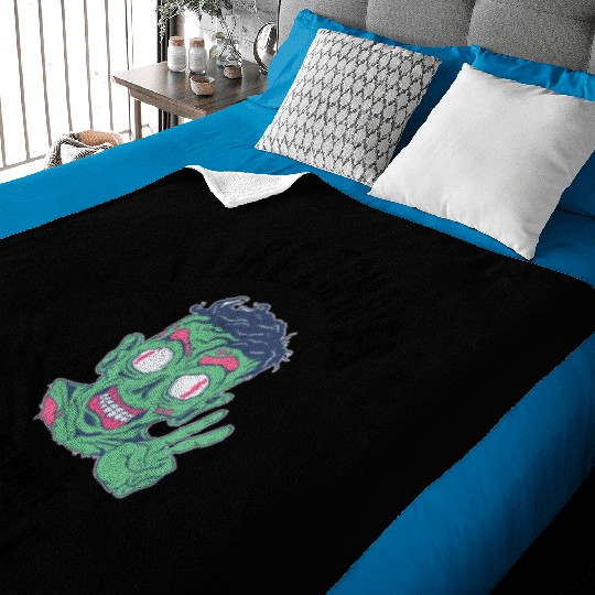 I Like Zombies And Maybe 3 People Baby Blankets