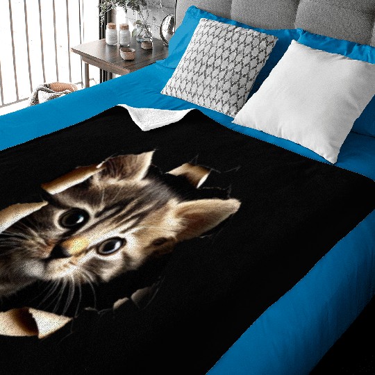 Cat Art Design Cute Cat Mom Meow Paws I Love Cats Baby Blankets