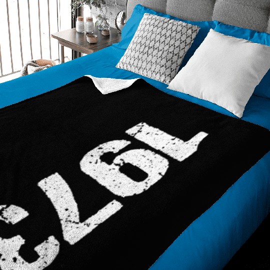 50 Years Vintage 1973 Retro 50th Birthday Baby Blankets