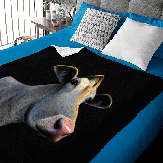 Cow Funny Military Baby Blankets