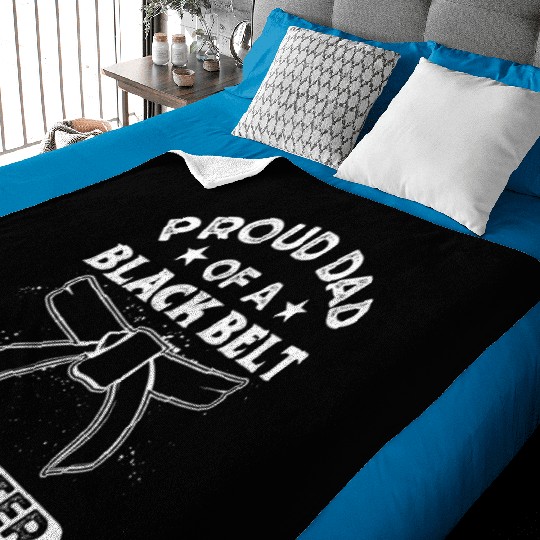 Jiu jitsu proud dad of black belt daughter jujutsu Baby Blankets