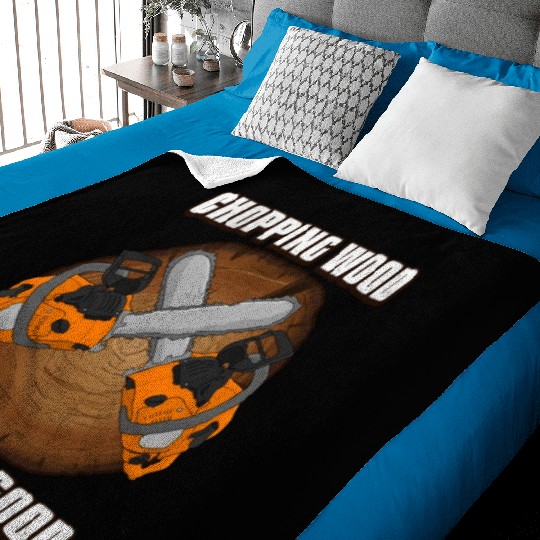 chainsaw Lumberjack Baby Blankets