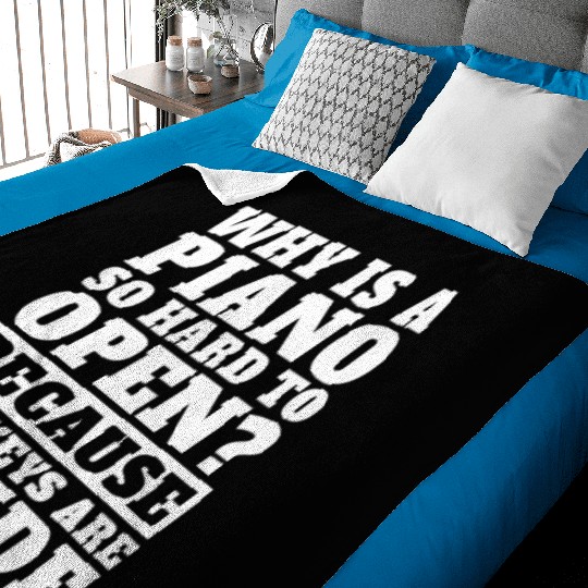 Music Teacher Funny Piano Baby Blankets