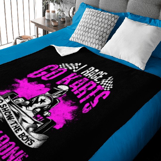 Go Kart Racer Pit Crew Car Racing Karting Baby Blankets