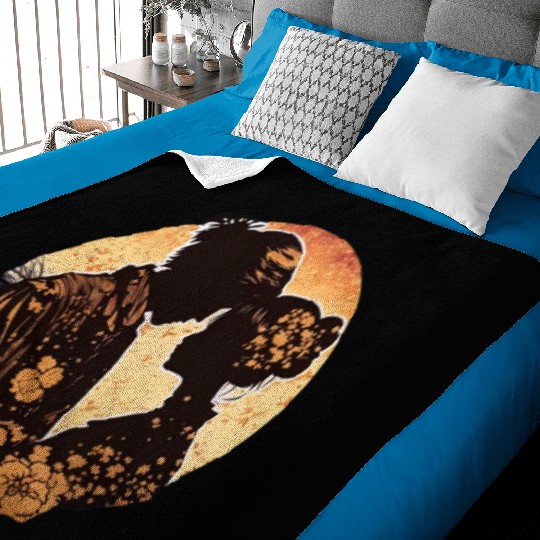 Romantic Embrace, Ukiyo-E Valentine's Day Design, Baby Blankets