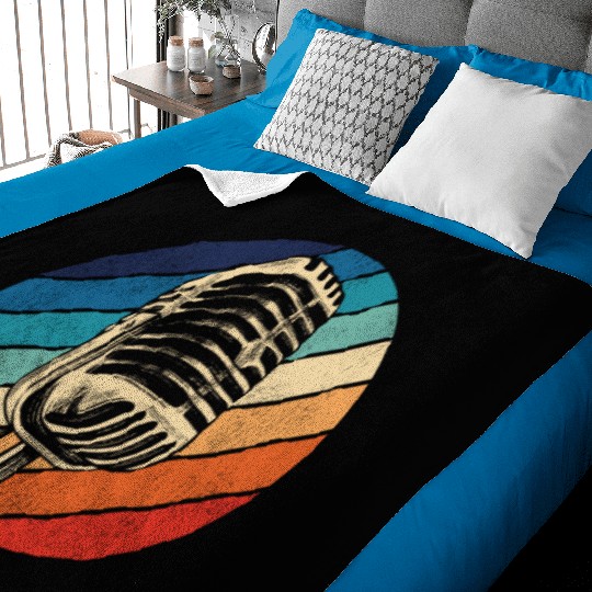 Karaoke Singer Microphone Vocalist Baby Blankets