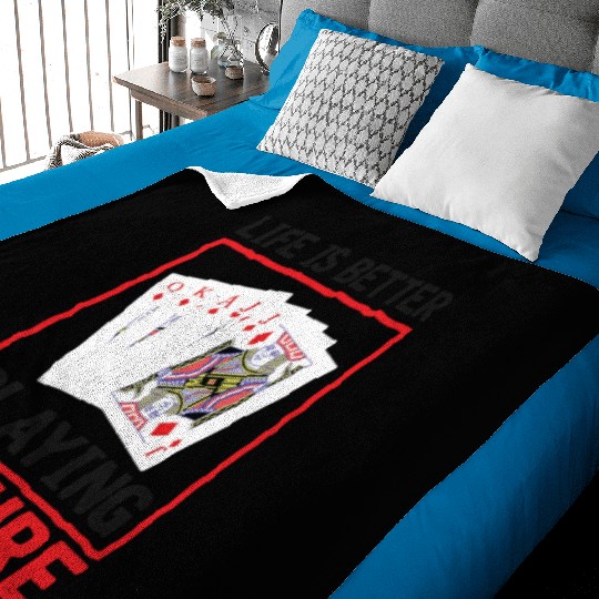Life Better Playing Euchre - Euchre Player Card Baby Blankets