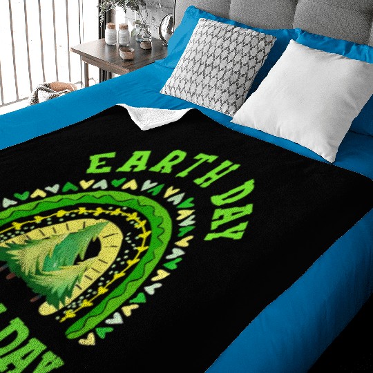 Pine Tree Green Earth Day Shamrock St Patrick Day Baby Blankets