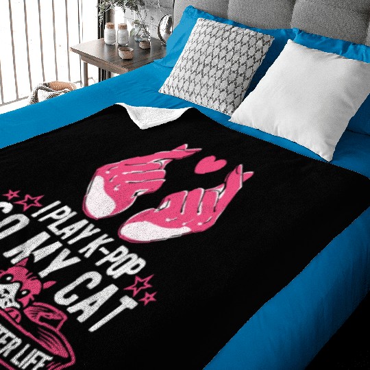 K Pop Cat Baby Blankets