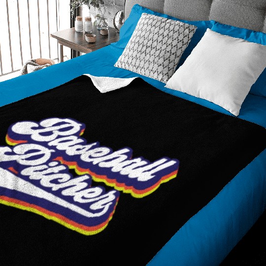 Baseball Pitcher Sayings Player Hobby Baby Blankets