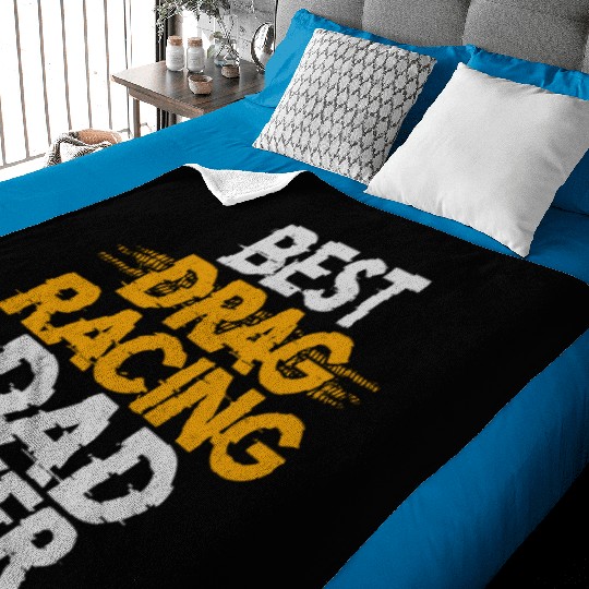 Drag Racing Race Car Dad Vintage Baby Blankets