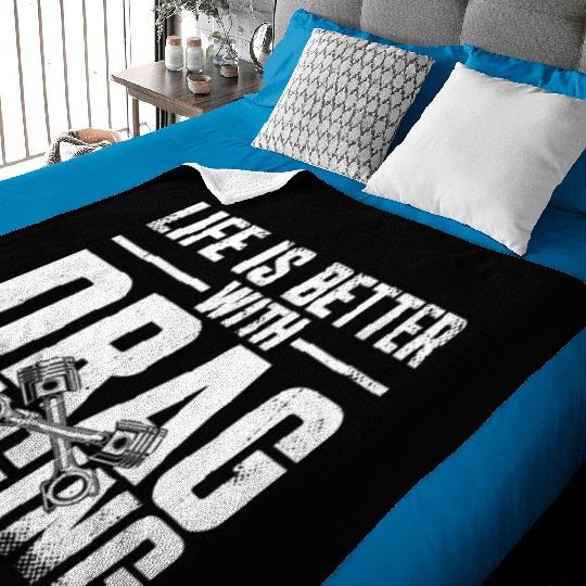 Drag Racing Race Car Girl Vintage Baby Blankets