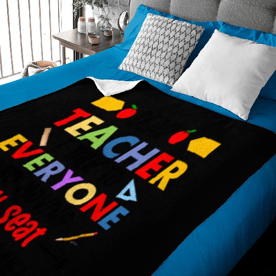 Dear Teacher I talk to everyone funny school Baby Blankets