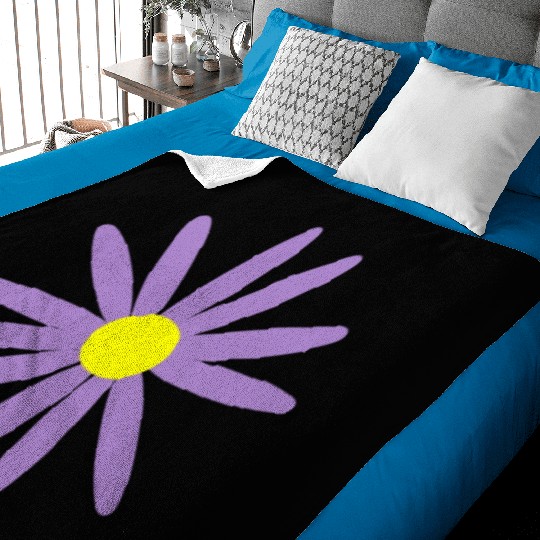 Lavender Daisy Baby Blankets