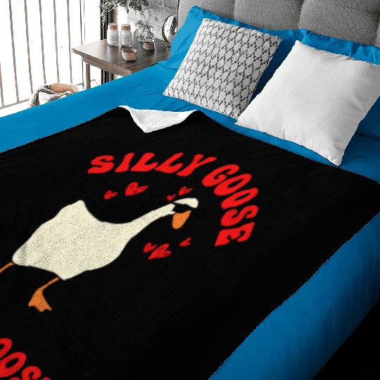 Silly Goose On The Loose Funny Baby Blankets