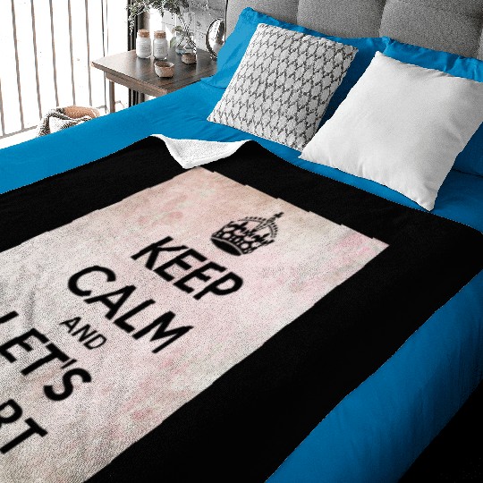 Keep Calm and let's start Baby Blankets