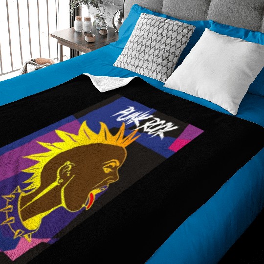 PUNK ROCKER Baby Blankets