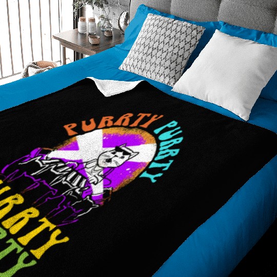 Purrty Piano Cat Musician Musical Pianist Music Baby Blankets