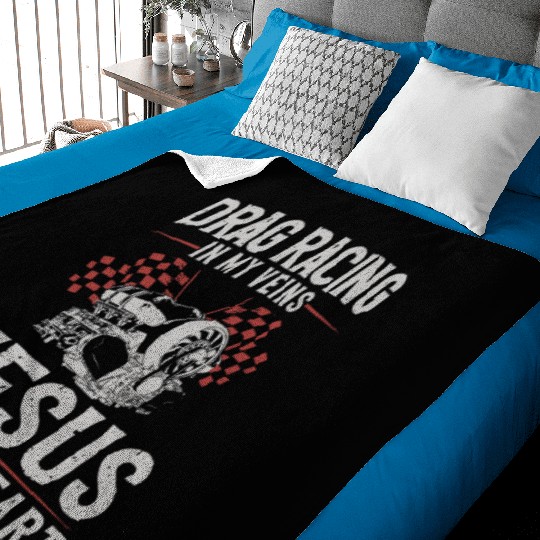 Drag Racing Race Car Drag Racing Baby Blankets