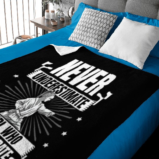 Never Underestimate A Girl Who Knows Karate Baby Blankets